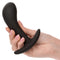 Silicone Prostate Kit curved black toy in hand, body-safe satin finish, ideal for anal exploration in 3 sizes