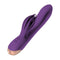 Purple rabbit vibrator with dual stimulation, featuring soft ears and a wavy shaft for enhanced pleasure and 10 settings.