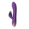 Purple dual stimulation rabbit vibe with soft ears and wavy shaft, designed for maximum pleasure and 10 customizable settings.