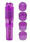 (BULK) CLOUD 9 NOVELTIES MINI MASSAGER POCKET ROCKET PURPLE W/ 4 ATTACHMENTS-0