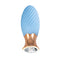 Blue Nasstoys Goddess Diamond Tulip Massager with swirl texture and gold base