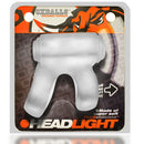 Oxballs Headlight Shaft-Holster LED Cock Ring Clear Ice in packaging, showcasing its innovative design.