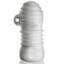 Oxballs Jackt Silicone Stroker White Ice designed for intense pleasure with nubs and ridges for a unique experience.