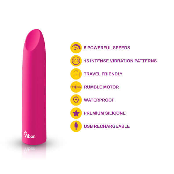 FIXATION HOT PINK POWERFUL LIPSTICK BULLET VIBE-4