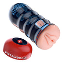 Pretty Love Realistic Vagina Vacuum Cup Masturbator Beige with detailed design and compact case.