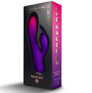 Glo-Girl Rabbit Vibrator Pink Purple packaging design showcasing its stylish color and unique features.