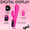 Digital Silicone Rabbit Vibrator with LED Display, featuring dual stimulation for intense pleasure with synchronized vibrations.