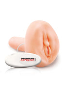 PDX Extreme Vibrating Freshman Fuckhole Light Skin Tone with remote control from Pipedream Products.