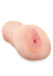 PDX Extreme Flip Her Over Beige Light Skin Tone dual entry masturbation sleeve with realistic vagina and anus ends made from Fanta Flesh.