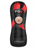PDX Elite Anal Vibrating Stroker package showcasing its design and features for enhanced pleasure.