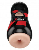 PDX Elite Anal Vibrating Stroker compact texture sleeve for intense stimulation and realistic feel.