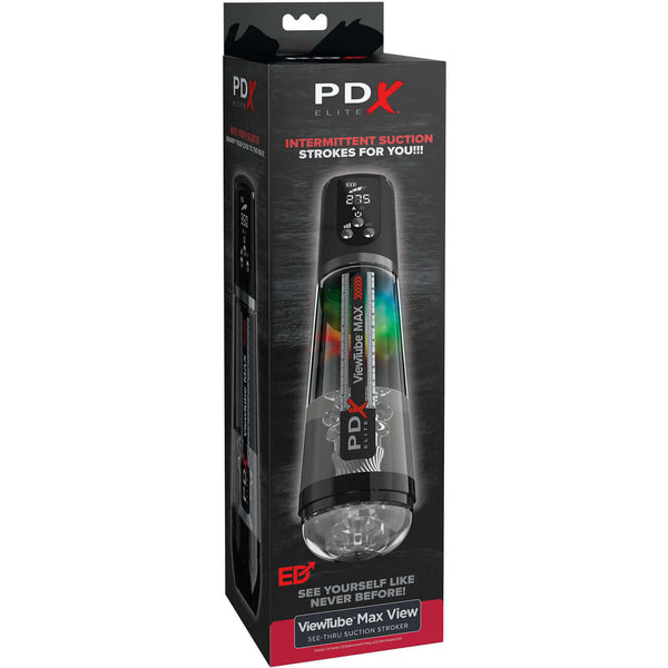 PDX Elite Viewtube Max View See Through Suction Stroker Packaging