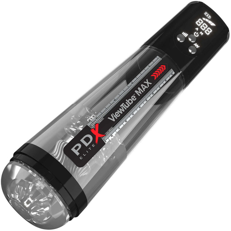 PDX Elite Viewtube Max View See Through Suction Stroker with Digital Controls
