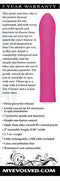 Pink Rechargeable G-Spot Vibrator with 7 speeds and functions, 5-inch slim design, waterproof, USB rechargeable, 5-year warranty