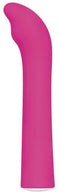 Pink rechargeable 5-inch G-Spot vibrator with gently curved tip for targeted stimulation and seven powerful speeds and functions.