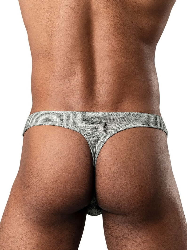 RIBBED & READY THONG GREY L/XL-0