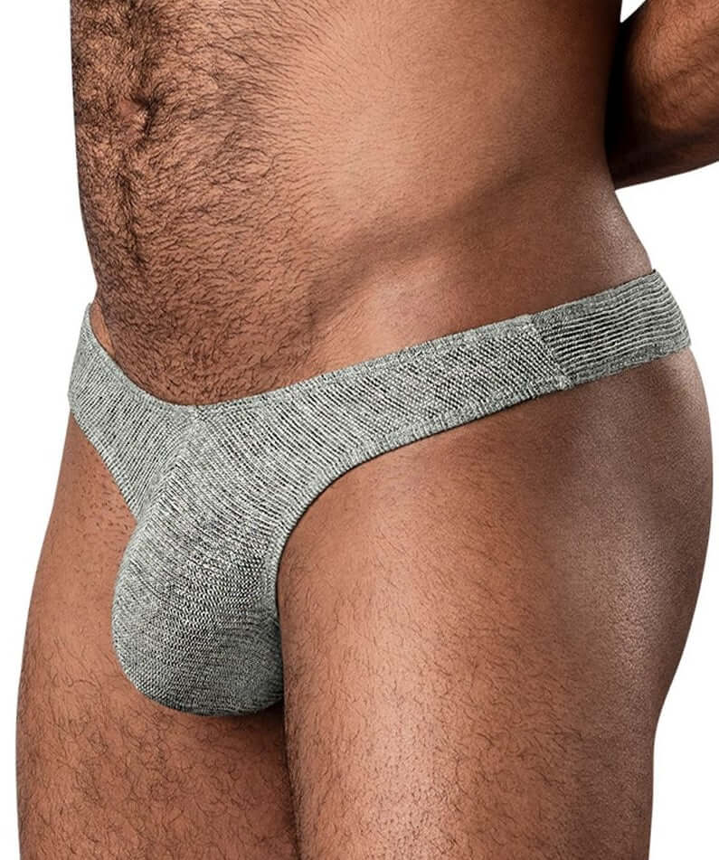 RIBBED & READY THONG GREY L/XL-1