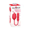 Wild Rose Licking & Thrusting Vibrator, Dual Motor, USB Rechargeable, Waterproof, in red packaging showing product and features