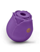 Secret Kisses Rosegasm Air Clitoral Stimulator Purple in elegant rose design for focused external stimulation.