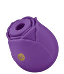 Secret Kisses Rosegasm Air Clitoral Stimulator Purple in rose design for powerful external stimulation.