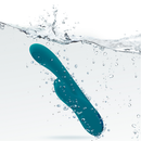 Viben Razzle Thumping G-Spot Rabbit Vibrator Ocean submerged in water with bubbles.