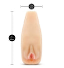 EnLust Sabrina Male Masturbator with Bullet Vibrator dimensions showing 2.5 in width and 7 in height.