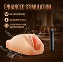 EnLust Sabrina Male Masturbator with Bullet Vibrator showcasing enhanced stimulation features and self-lubricating stroker.