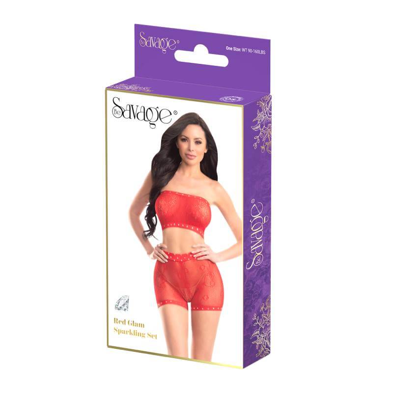 RED GLAM SPARKLING SET RED-2