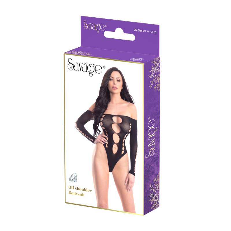 OFF SHOULDER BODYSUIT BLACK-2