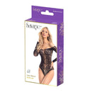 LACY SLEEVE BODYSUIT BLACK-2