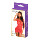 AMOR SPARKLE MINI DRESS RED RHINESTONE-2