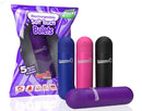 Screaming O Soft Touch Rechargeable Bullet vibrators in assorted colors with packaging, offering sensual pleasure and five speeds.