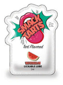 SMACK Tarts Lickable Lube Watermelon 3 ml pouch featuring bold tart flavor and fun design.