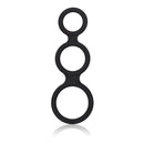Mansizer Enhancer Enhancer Ring Black showcasing a triple-ring support system for enhanced comfort and performance.