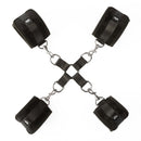 SEI MIO Hogtied and Satisfied Hog Tie & Cuff Set featuring adjustable padded cuffs and secure connectors.