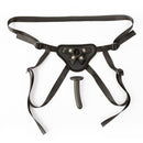 SEI MIO Perfectly Pegged Adjustable Strap-On Harness 5 inch Dildo with harness and dildo displayed.