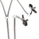 SEI MIO Triple Tease Adjustable Nipple & Clit Clamp Set featuring adjustable clamps on a strong chain.