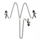 SEI MIO Triple Tease Adjustable Nipple & Clit Clamp Set with chains and clamps for enhanced sensation play.