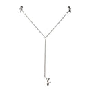 SEI MIO Triple Tease Adjustable Nipple & Clit Clamp Set with chains and clips for enhanced sensation play.