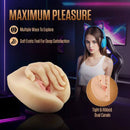 EnLust Selena Vibrating Masturbator Pussy & Ass for maximum pleasure with soft, ribbed dual canals.