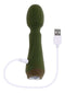 SELOPA Heartfelt Petite Wand Vibrator with USB charging cable connected on white background