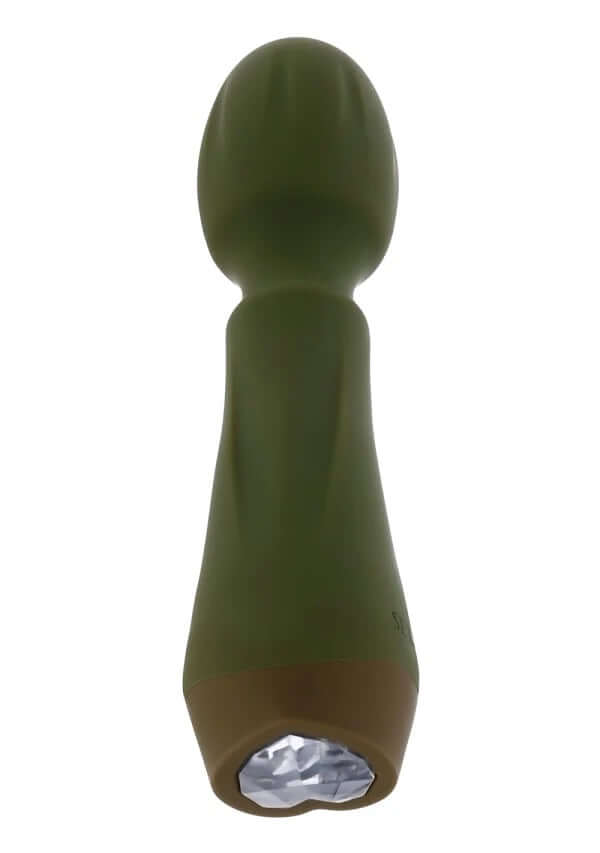SELOPA Heartfelt Petite Wand Vibrator with Heart-Shaped Control - 10 Powerful Speeds, Green Design with Textured Flexible Head