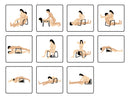 Image showcasing various positions using the LoveBotz Bangin Bench Extreme Sex Stool Black for enhanced pleasure.