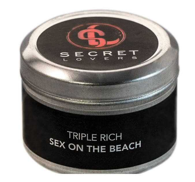 SECRET LOVERS SEX ON THE BEACH MINI EDIBLE MASSAGE CANDLE 1OZ-0