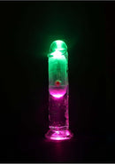 RealRock Rechargeable Dildo with Remote Control 6 inches in illuminated colors, showcasing lifelike design and detail.