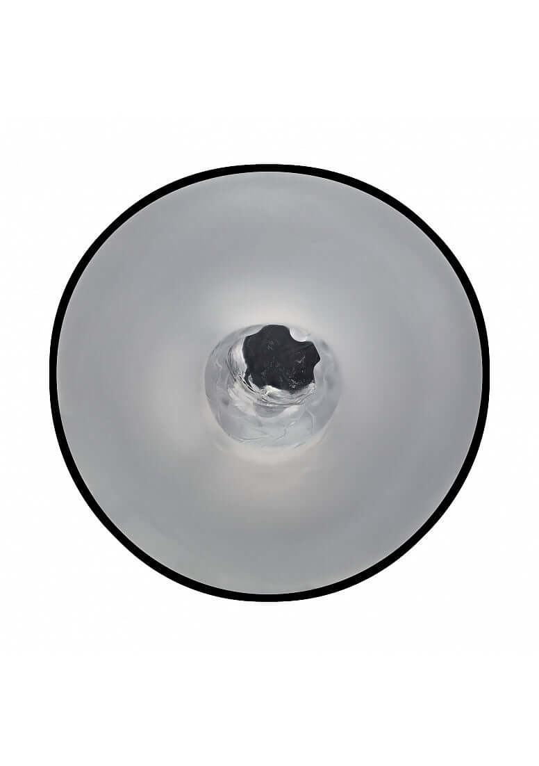 Pumped SonicPull 10 Function Multimedia Enhanced Masturbator showing the smooth silicone sleeve and textured interior.