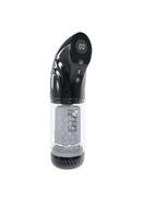 Pumped StrokeMate Rechargeable Multifunction Masturbator with touch buttons and clear sleeve.