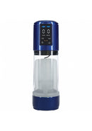 Pumped UltraLift 10 Function Rechargeable Masturbator Blue, featuring a stylish blue design and control interface.