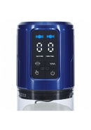 Pumped UltraLift 10 Function Rechargeable Masturbator Blue control panel with buttons and display.