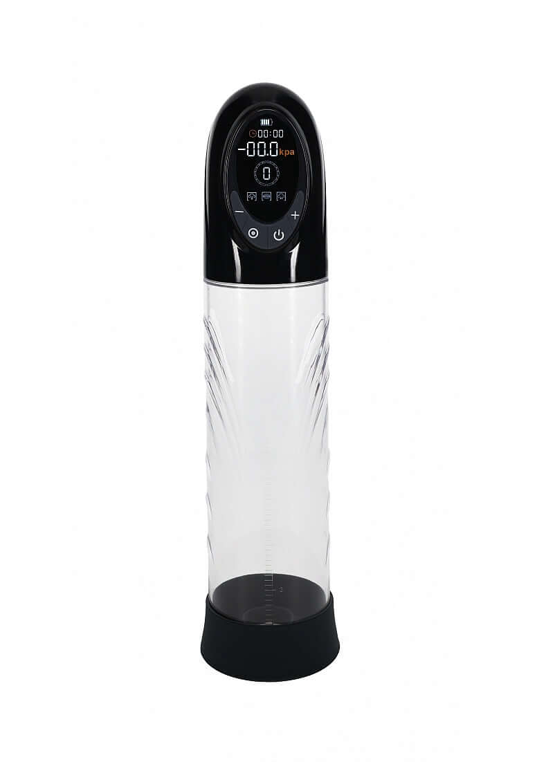 Pumped CyberPulse 13 Function Automatic Penis Pump Black with digital display and transparent cylinder